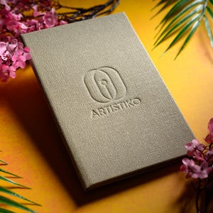 Okładka menu A4 z juty, uchwyt na menu w piasku, wyświetlacz okładki menu do restauracji, książka menu, okładka menu do kawiarni i baru, projekt okładki menu, teczka menu