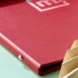Cubierta de menú A5 Prestige rojo intenso, suministros para restaurantes, presentación de menús, libro de menús, cubierta de menú de cafetería, diseño de cubierta de menú, carpeta de menú, folio de menú