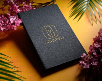 Restaurangmenyhållare Vattentät Skydd Professionell Display Barskydd A5 Jute Material Antracitfärg Anpassad Logotyp Cafémeny MOQ 10st