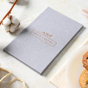 Porta menù blu, porta menù in lino, elegante accessorio da bar, porta menù personalizzabile, porta menù blu cielo, presentazione da tavolo per l'ospitalità