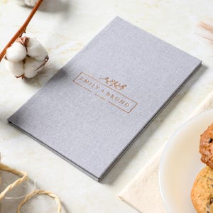 Okładka menu A4 Sky Blue Linen, uchwyt na menu do restauracji, wyświetlacz stołowy, organizer menu, książka menu, okładka menu do kawiarni i baru, projekt okładki teczki menu