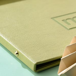 Funda de menú Prestige A5, color menta pastel, protector de menú para restaurante, libro de menú, funda de menú para cafetería, diseño de funda de menú, carpeta de menú, folio de menú