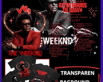 The Weeknd 3 PNG File, The Weeknd 2025 stadium tour 3 Digital FILE, PNG Ready print to T-Shirt