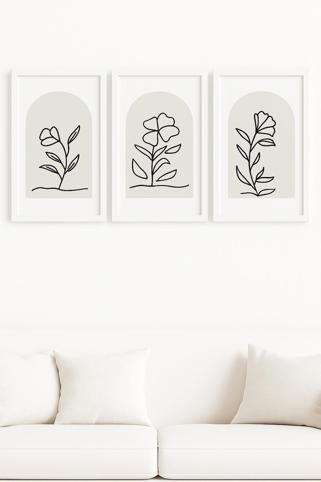 Minimalist Botanical Line Art Prints | Set of 3 | Digital Download ...