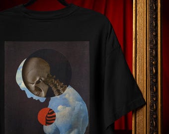 Gotisk Vaporwave Skull-tröja - Surrealistisk moln- och ryggradsdesign Comfort Colors®