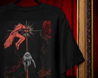 Comfort Colors® Surrealistisk Ängelskjorta – Gotisk Ockult Grafisk T-shirt