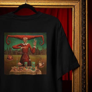 Gothic Jester Tee: Surreal Macabre Art (Soft Cotton, S-4XL) Comfort Colors®