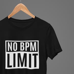Kein BPM Limit Techno Shirt, Hochgeschwindigkeits-Rave-T-Shirt, eingeborenes Bold Festival Grafik-Shirt, Geschenk für Musiker