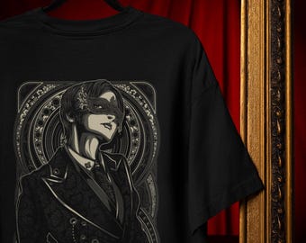 Koszulka z motywem wiktoriańskiej maskarady – Dark Gothic Portrait Art Comfort Colors®
