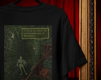 Necromancy Dungeon Tee: Retro Pixel RPG Skeleton (Soft Cotton) Comfort Colors®