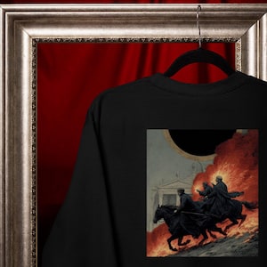 Apocalyptic Riders T-Shirt - Dark Eclipse, Gothic Firestorm Design Comfort Colors®