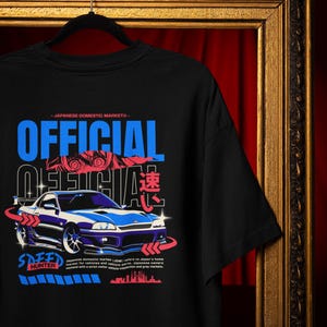 Official JDM Street Racing Shirt, Drift Car Graphic Tee, Anime Inspired Car Lover Gift, Blue Sports Car T-Shirt, Japanese Style Top