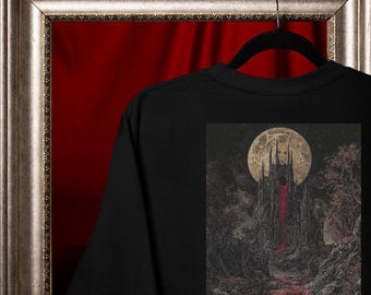 Blood Moon Castle Shirt - Gothic Vampire Horrorcore Art Comfort Colors®