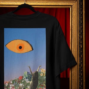 Surreal Eye In Sky Shirt, Visionary Art T-Shirt, Flower Field Graphic Tee, Mystical Nature Design, Trippy Dreamscape Shirt