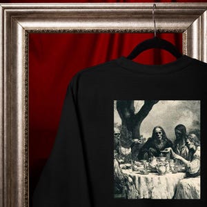 Macabre Tea Party T-Shirt: Vintage Gothic Art, Dark Horror Design Comfort Colors®