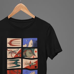 Retro Alien Art T-Shirt, Cosmic Panels, Vintage Colors (S-4XL) Comfort Colors®