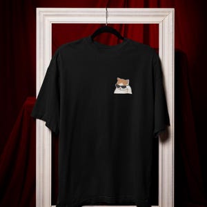 Cool Cat Pocket Shirt, Funny Minimalist Cat Graphic Tee, Sunglasses Kitty Shirt, Cute Animal Shirt, Trendy Casual Cat T-Shirt