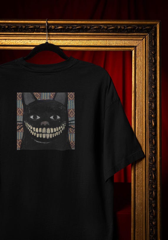 Surreal Black Cat Tee, Gothic Horror Art (Unisex S-4XL) Comfort Colors®