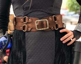 Leren tailleriem, leren riem avonturier, Vikingpantser tot LARP, Noordse riem, leren herencorset, middeleeuwse cosplay, krijgerkostuum cadeau