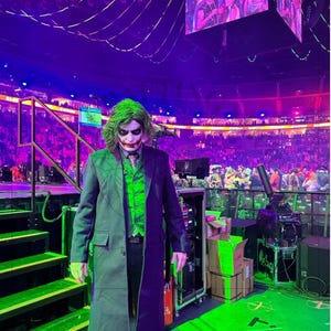 Joker Cosplay Handmade Overcoat, Heath Ledger Long Trench Coat For Men&#39;s, Joker Purple Coat, Cosplay Gothic Coat, Gift For Him