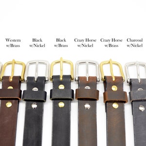 The Path Less Traveled full grain leather belt. Select from 5 leather colors and 2 hardware colors.