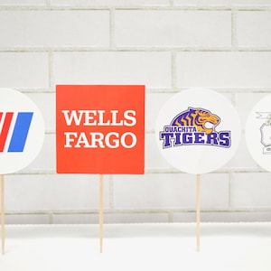 Elevate Your Brand with Custom Logo Cupcake Toppers!  Perfect for Any Event • School & Business Friendly • Fast shipping •