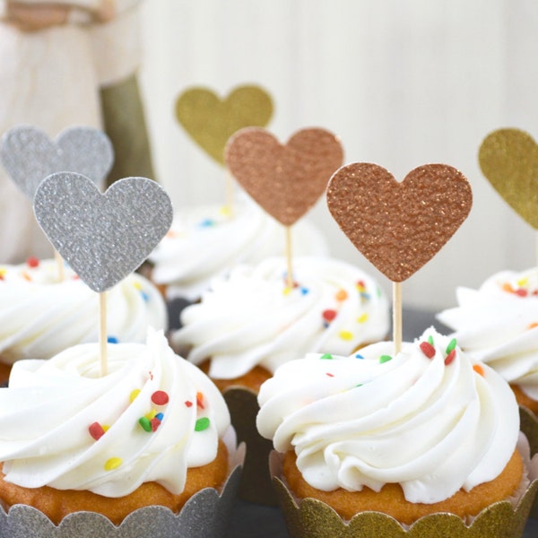 Heart Cupcake Topper Etsy