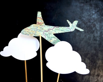 Airplane cake topper | Etsy