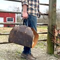 Premium Full-Grain Leather Firewood Carrier – Rustic, Durable, & Handmade in Two Stunning Colors. 35"x18"