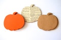 Harvest Pumpkin Shape Cutouts - 30 pieces of vintage book, harvest orange or kraft brown paper. Perfect fall table decorations!