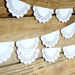 Paper Paper Lace Doily Garland. 4 inch doilies. Perfect for weddings, parties, birthdays, and so much more image 3