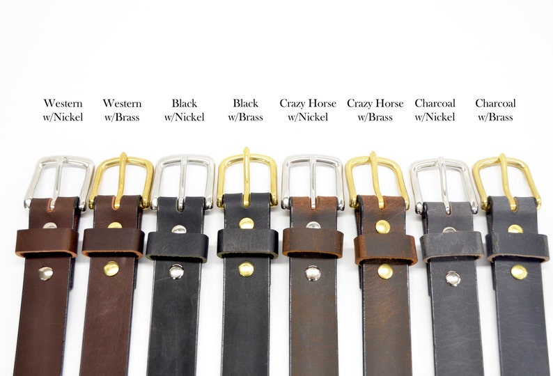 The Path Less Traveled full grain leather belt. Select from 5 leather colors and 2 hardware colors.