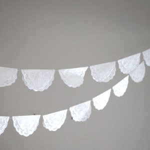 Paper Paper Lace Doily Garland. 4 inch doilies. Perfect for weddings, parties, birthdays, and so much more image 8