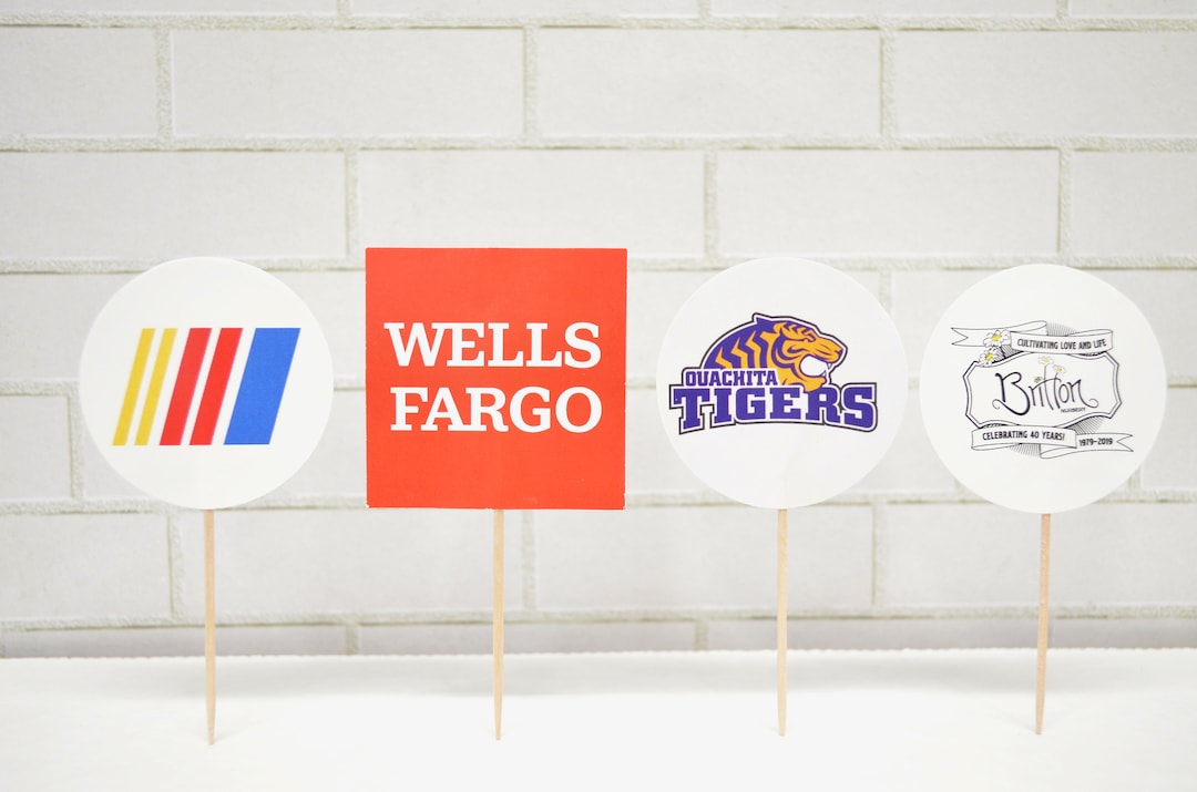 custom-logo-cupcake-toppers-branded-event-decor-etsy