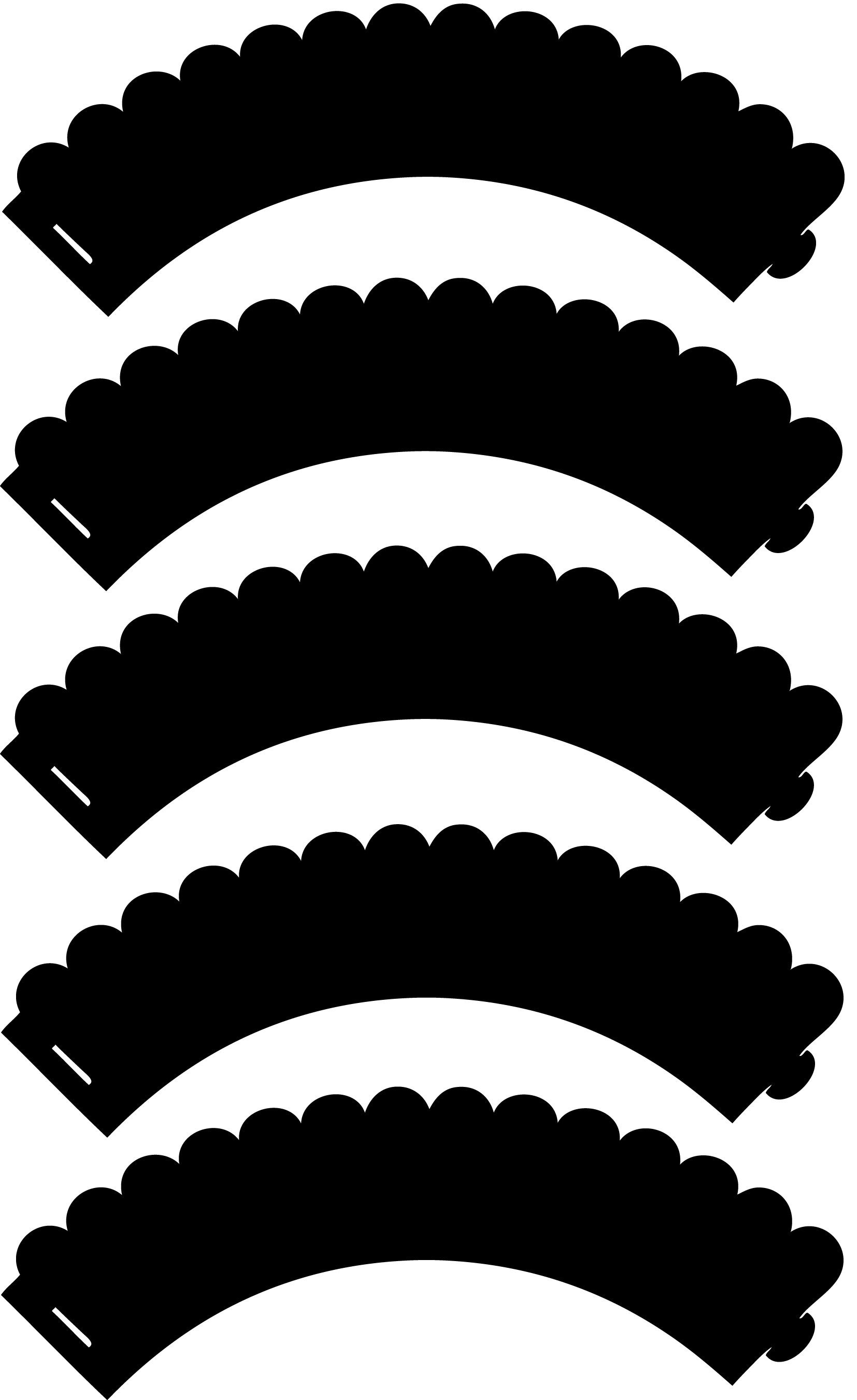 DIGITAL DOWNLOAD Mini Scalloped Cupcake Wrappers Svg, pdf, jpeg, png
