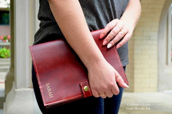 Red Leather Notebook Journal Cover. Choose From 9 Colors. FREE - Etsy