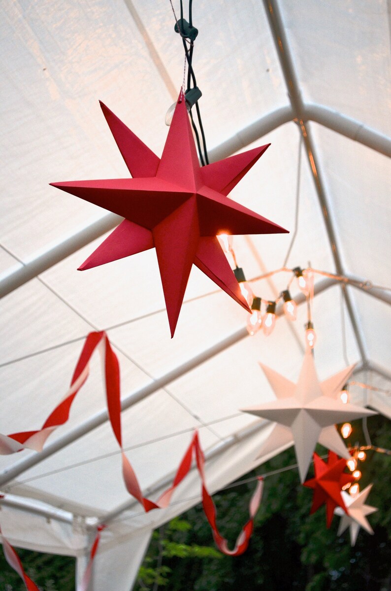 DIY Hanging Paper Star Kit make your own large folded Etsy