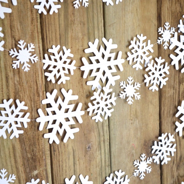 Winter Snowflake Garland - frozen snowflake banner