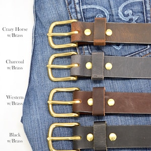 The Path Less Traveled full grain leather belt. Select from 5 leather colors and 2 hardware colors.