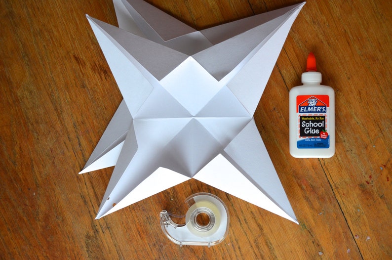 DIY Hanging Paper Star Kit make your own large folded Etsy