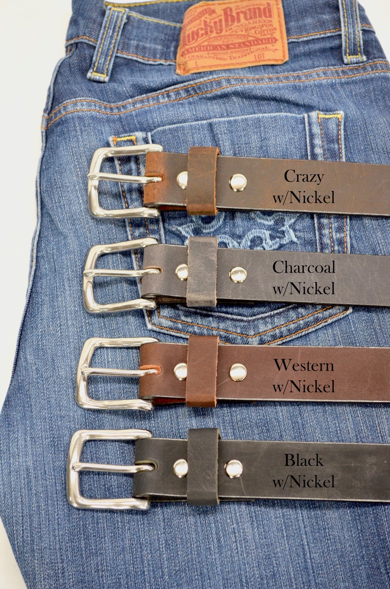 The Path Less Traveled full grain leather belt. Select from 5 leather colors and 2 hardware colors.