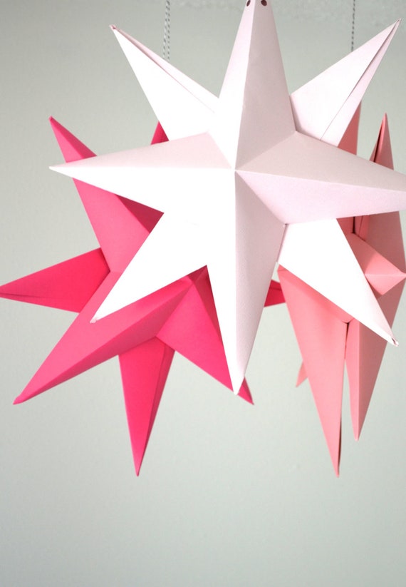 Diy Hanging Paper Star Kit Make Your Own Large Folded Etsy