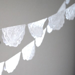 Paper Paper Lace Doily Garland. 4 inch doilies. Perfect for weddings, parties, birthdays, and so much more image 9