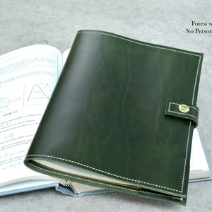 Green Leather Notebook Journal Cover. Choose from 7 colors. FREE personalization. Composition notebook included. Fits most composition books
