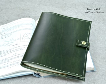 Green Leather Notebook Journal Cover. Choose from 7 colors. FREE personalization. Composition notebook included. Fits most composition books