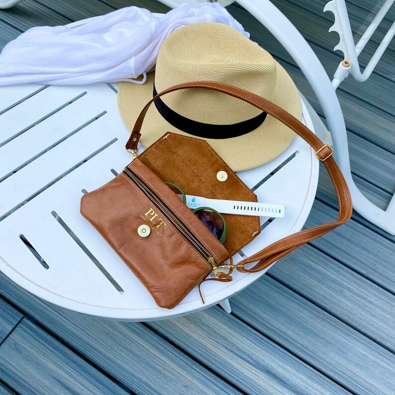 The Path Less Traveled cross body purse. Adjustable strap. Two leather colors. Perfect for travel.