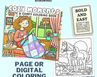 Gemütliche Momente Malbuch für Erwachsene mit 50 Motiven (Digitaler Download)