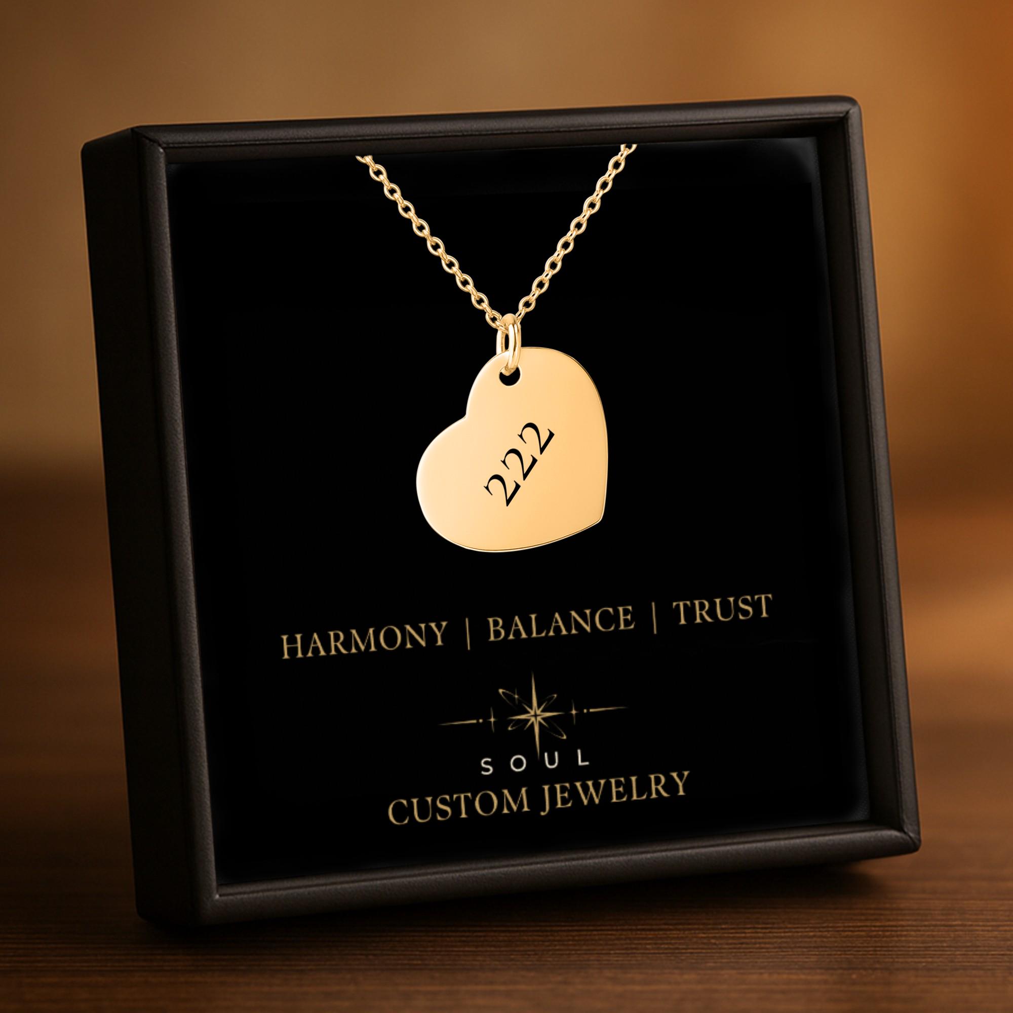 2222 Angel Number Necklace - Etsy