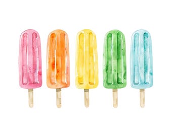 Watercolor Popsicle Png