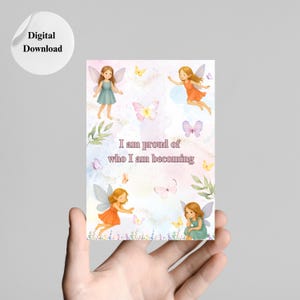 Tarjetas de Afirmaciones Positivas de Hadas para Imprimir para Niños / Juego de 30 Tarjetas / Conciencia Plena y Fomento de la Autoestima